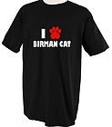 BIRMAN CAT CATS LOVE PET PAW T SHIRT TEE SHIRT