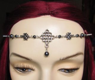 CELTIC Knot Medieval RENAISSANCE Crown/CIRCLET/Headpiece HEMATITE