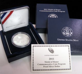 2011 P Medal of Honor PROOF Silver Dollar Commemorative Coin OGP MOH3