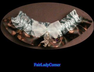 Camo Blue 1 wedding bridal garter prom party gothic gift favor select
