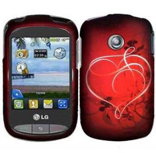 Heart Star TracFone LG LG800G 800G Faceplate Snap on Phone Cover Hard