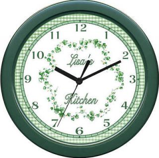 Personalized Kitchen Clock made/w Corelle Callaway Ivy