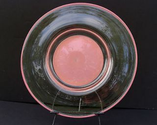 HUGE Vintage 22 Murano Art Glass Alfredo Barbini Pink Charger Plate