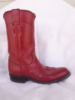 Justin Cowboy Boots Ropers Red Ladies sz 5 C NICE Style # L 3055