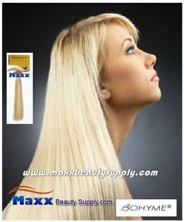 Bohyme Gold Remy Human Weave Hair Machined Tied   Silky Straight 22