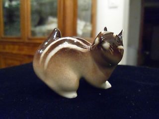 VINTAGE LOMONOSOV USSR CHIPMUNK FIGURINE RED HALLMARK