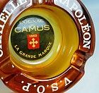 ASHTRAY CHATELLE NAPOLEON VSOP COGNAC Whisky Beer Pub Amber Glass 10cm