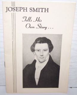 1930S JOSEPH SMITH TELLS HIS STORY MORMON BOOKLET NICE LATTER DAY
