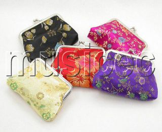 wholesale 5pcs Mix color Jewelry silk bags pouches purses T185A504