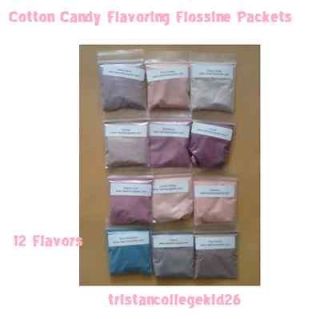 12 COTTON CANDY FLAVOR mix w/ SUGAR FLAVORING FLOSSINE Made in the USA