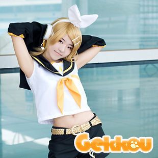 VOCALOID Kagamine Rin Short Cute Full Party Customs Cosplay wig G22