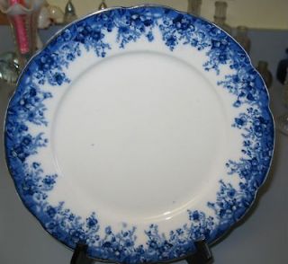Beautiful Antique 1908 Wedgwood FLOW BLUE ROMEO DINNER PLATES   Set of