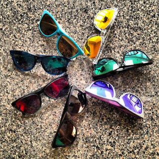Wholesale 7 pairs lot MIXED COLOR Frogskins Sunglasses black blue
