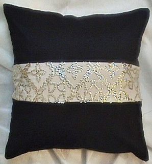 handmade pillow case cushion cover sequins embroidery black 16bedding