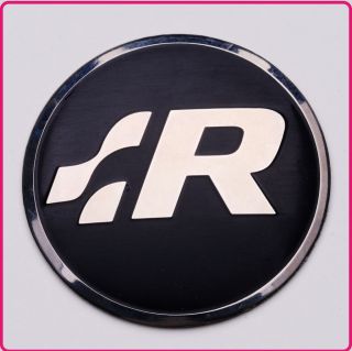 VW R Line Steering Wheel Badge BLACK Logo Sticker Emblem GTI