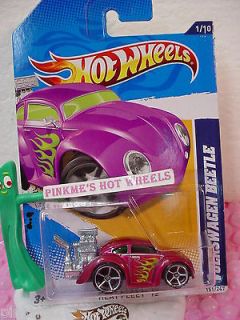CASE Q 2012 i Hot Wheels VOLKSWAGEN BEETLE #151★New MAGENTA Pink VW
