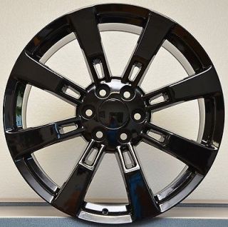 Gloss Black GMC Denali Escalade Sierra Yukon Tahoe Wheels Rims Set