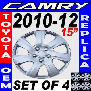Piece Set Fit Silver ABS 2010 2011 2012 TOYOTA CAMRY 15 Wheel Cover