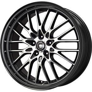 New 17X7 4x100/4x108 KONIG Lace Black Wheels/Rims
