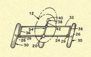Three Wheel Leaning Vehicle Car Motorcycle Patent_T284