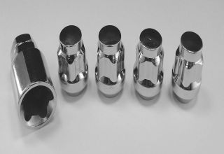 Bulge Acorn Locking Lug Nuts, Wheel Locks Lugs Set of 4 with Key