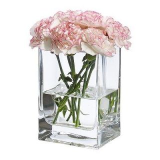 10 large clear tall rectangle Glass Modern Vase Wedding table
