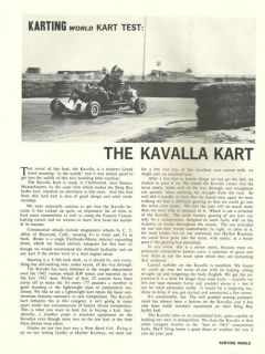 Vintage 1963 Karting World Kavalla K 30 Go Kart Test