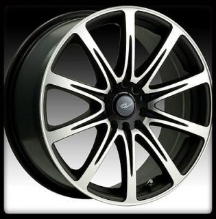 RACING 209MB EURO 4X100 4X4.5 DEL SOL CIVIC BLACK MACHINED WHEEL RIMS