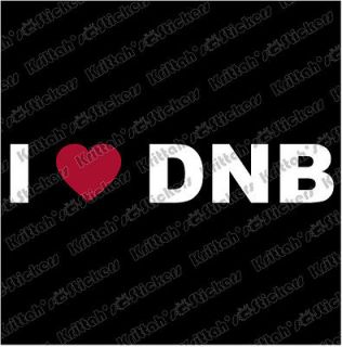 RED HEART DNB Vinyl Decal 5x1 car sticker love Drum and Bass & Andy