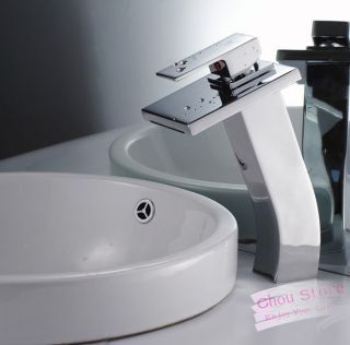 Modern Design Chrome Waterfall Bathroom Faucet Vanity Mixer Tap A141