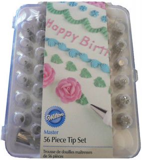 Wilton MASTER 56 Piece Tip Set   CAKE DECORATING NEW + Bonus Cake