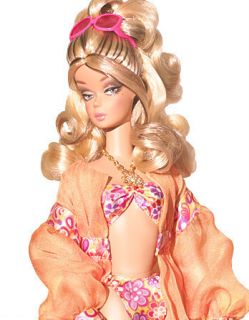  Silkstone Collector Jewelry Barbie Doll Swim Suit Cover Up 2011 GOLD