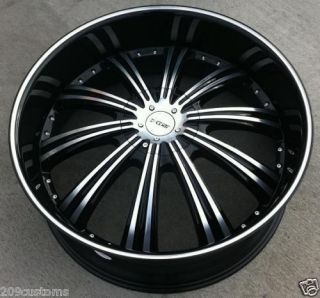 INCH WHEELS AND TIRES DW909 BLACK YUKON 2007 2008 2009 2010 2011 2012