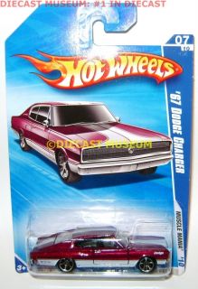 1967 67 Dodge Charger Purple Hot Wheels 1 64 2010