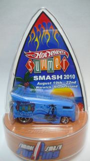 2010 Hot Wheels Summer Smash Convention Rhode Island VW Drag Bus Blue