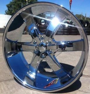 24inch Wheels and Tires B5 Chrome Yukon 2007 2008 2009 2010 2012