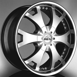 361 22x10 5x112 ET60 Silver Machined Finish Set of 4 Wheels