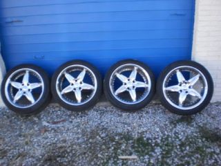 FOOSE Set of 4 Chrome Wheels Tires R18 8 5 18 Rims Mercedes