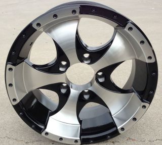 14 Aluminum Ion Black Wheel Rim 5 on 4 5 RV Boat Custom Trailer Wheels