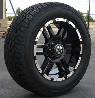 20 Black Wheels Tires Ford Truck F150 Expedition 20x9 20 inch 6x135 6