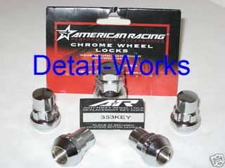 American Racing Chrome Wheels Rims Lock Set 12x1 50 New