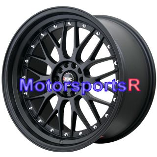 521 Flat Black Rims Wheels Staggered 5x114.3 Stance 5x120 5x4.5 ET +25