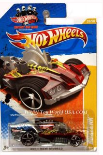 2011 Hot Wheels New Models 28 Buzzerk Red on Gamecrd