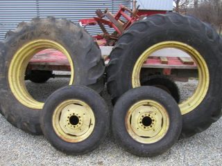  Deere R tractor 34 rear rims firestone 18 4x34 tires 18 front rims t