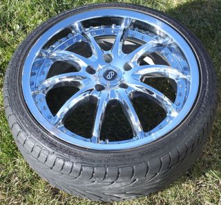 inch Enkei LF 10 Chrome Rims and Tires 4 Wheels 5x114 215 40 18