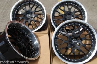 20 Black Deep Dish Alloy Wheels Fits BMW 5 Series E39 Saloon