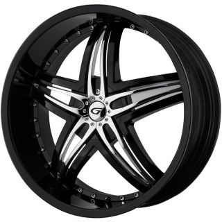 18 Gianna Blitz Black Rims Wheels 18x7 5 45 5x100 Subaru WRX Impreza