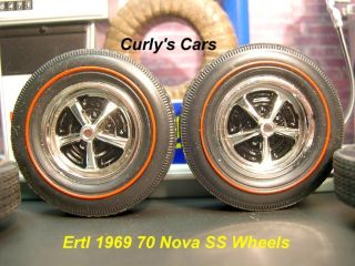 Ertl 1969 1970 Chevrolet Nova SS Wheels with Redline Tires
