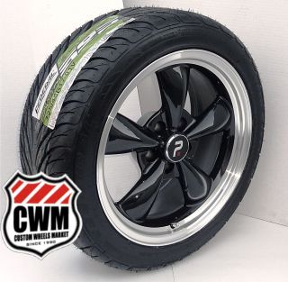 17x8 Classic 5 Spoke Black Wheels Rims Federal Tires for Chevy Impala