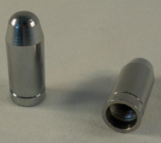 Silver 45 Cal Bullet Custom Valve Stem Caps Motorcycle Rims